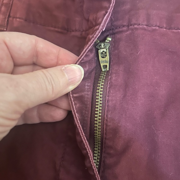 St. John's Bay Deep Red Flare Pants - Picture 2 of 5